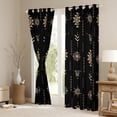 thumbnail image 3 of Homewish Brown Black Black Out Curtains,Bull Skull Curtains Pack of 2 (42x63 Each),Rustic Boho Tribal Bedroom Curtains For Adults,Super Cozy Room Decor, 3 of 6