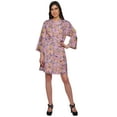 thumbnail image 1 of Moomaya Printed Crossover Robes Bridesmaid Getting Ready Bathrobes For Women, 1 of 5