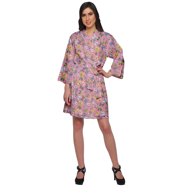 Moomaya Printed Crossover Robes Bridesmaid Getting Ready Bathrobes For Women