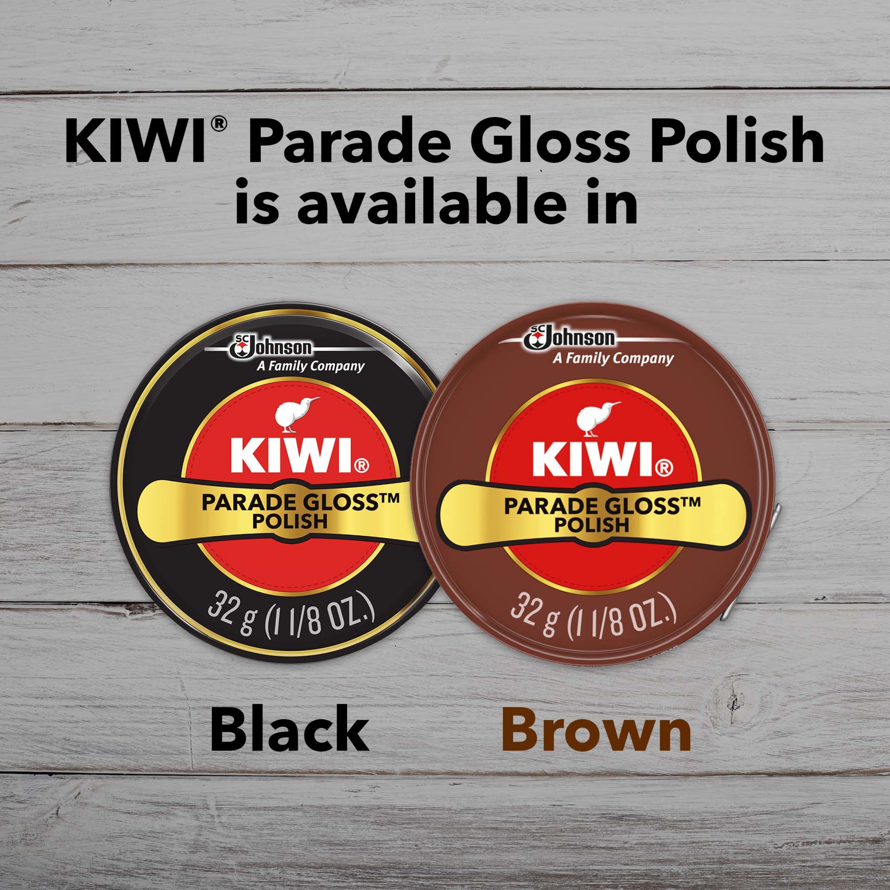 KIWI Parade Gloss Shoe Polish, Black, 1.125 oz (1 Metal Tin) - image 3 of 12