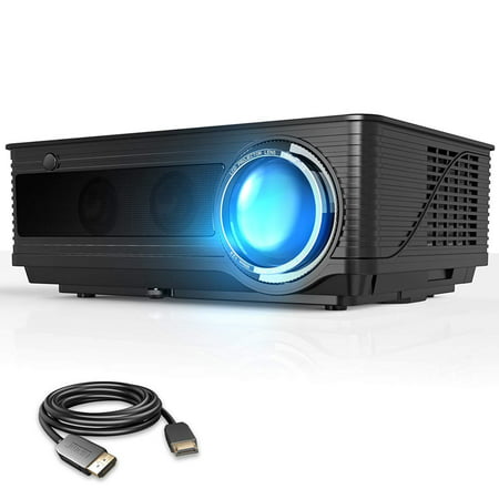 VIVIMAGE Cinemoon C580 Projector 1080P Supported, 4000 Lux High Brightness Video Projector with 200