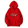 thumbnail image 2 of Zipper Lips Graphic Hoodies for Women Fall Winter Long Sleeve Casual Oversized Hooded Sweatshirt Pullover with Pockets, 2 of 4
