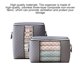 thumbnail image 4 of Bolsa de almacenamiento de ropa Asa de gran capacidad Almohada Manta Titular Cremalleras dobles Organizador de edredón, Vertical 3 unids/set Kearding HA004296-02, 4 of 7