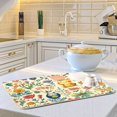 thumbnail image 6 of Yayeee Dish Drying Mat for Kitchen Counter 16"x18" Microfiber Absorbent Pad, Floral Animals, 6 of 7