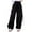 Black, variant on Annhoo Girls Cargo Pants Elastic High Waisted Wide Leg Trousers Children's Casual Loose Pants with Multi Pockets