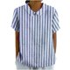 thumbnail image 2 of Fiudx Liquidación de Ahorros de Verano Camiseta Holgada Informal con Estampado para Mujer, Tops de Manga Corta con Cuello de Muñeca, Blusa Bonita y de Lino, 2 of 5