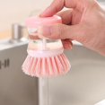 thumbnail image 5 of brosse Vaisselle Ronde, Vert Rose 2 Pices Distributeur Automatique De Liquide Vaisselle Avec Savon, Brosse Vaisselle En Nylon, 5 of 5