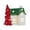 B, variant on Christmas Snow House Ceramic Decor, Lighted Green Roof Village House with LED and Classic Style, Ornament for Home, Mantel, Tabletop, Holiday, Party, Seasonal, Gift, Display, Multicolor A