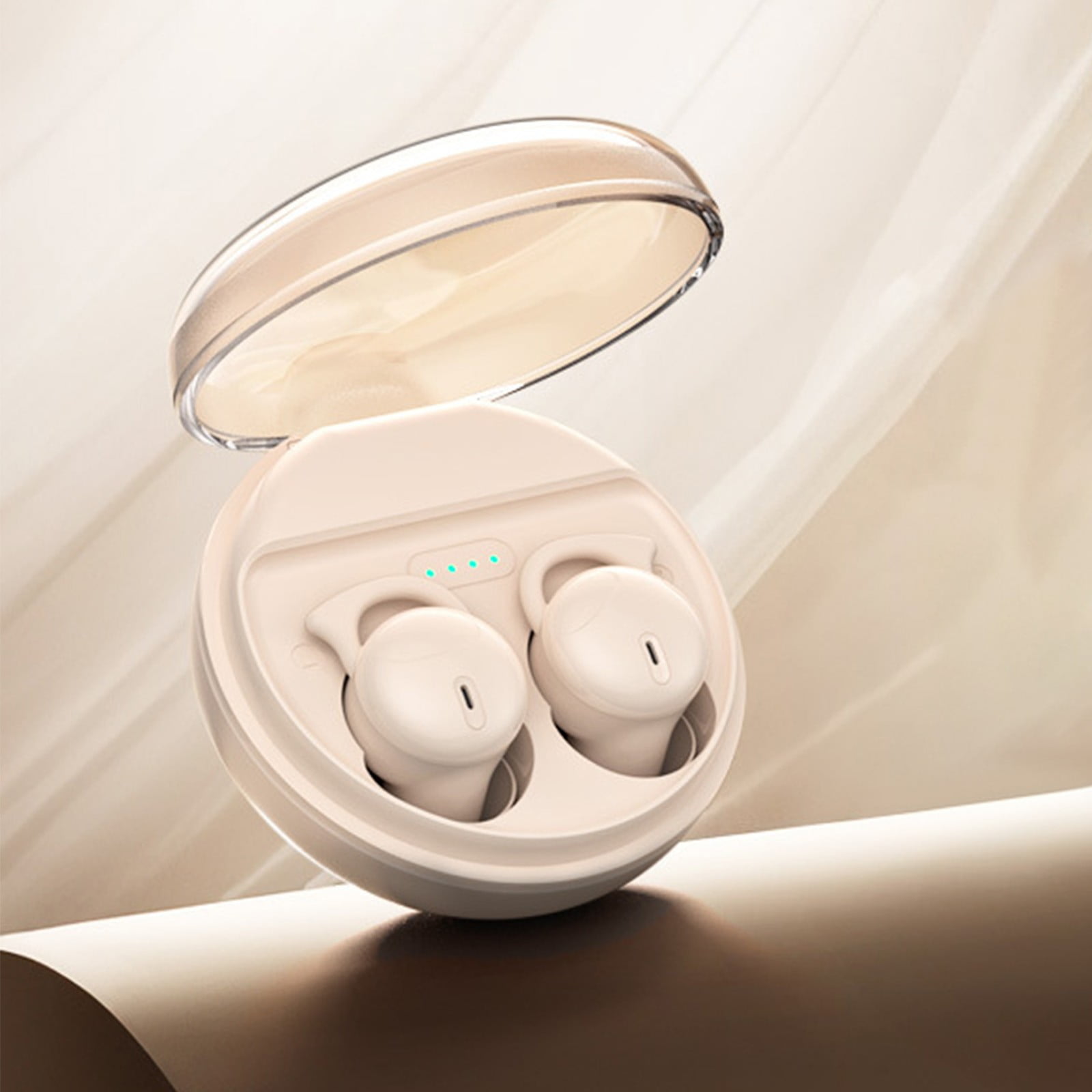 Weloille Sleep Earbuds Wireless Bluetooth Headset Bluetooth 5.3 Mini In Ear Dual Microphone Wearable Earphones For Sleeping