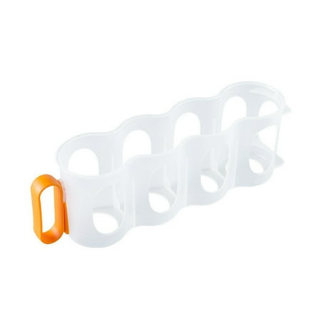

4-grid Beer Storage Rack Portable For Drinks Cans 4 Grids Beer Storage Boxes Beverage Bottle Storage Box Can Layered Roll Rack Orange