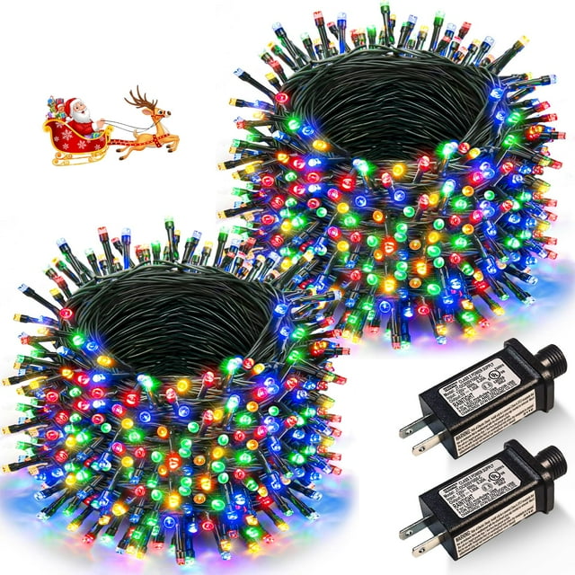 Luces de cadena Nielfoi 600 LED 61m multicolor impermeables
