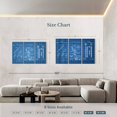 thumbnail image 3 of Elephant Stock Dental Clinic Tools Blueprint Wall Art - Horizontal Multi Panel Canvas - Living Room Wall Decor - Patent Multi Panel - Blue And White Decor - 65" x 42", 3 of 4
