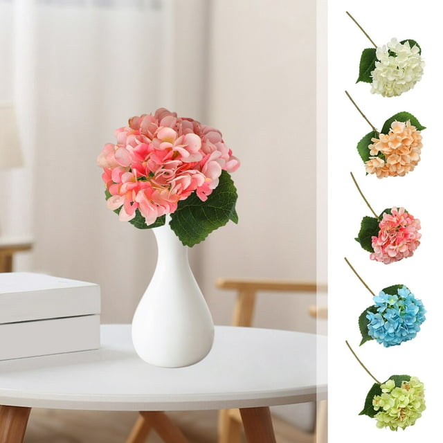 Arreglo floral artificial de hortensia para bodas y decoración del hogar