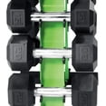 thumbnail image 5 of WF Athletic Supply 5-25Lb Rubber Coated Hex Dumbbell Set with A Frame Storage Rack Non-Slip Hex Shape for Muscle Toning, Strength Building & Weight Loss - Multiple Choices Available, 5 of 9