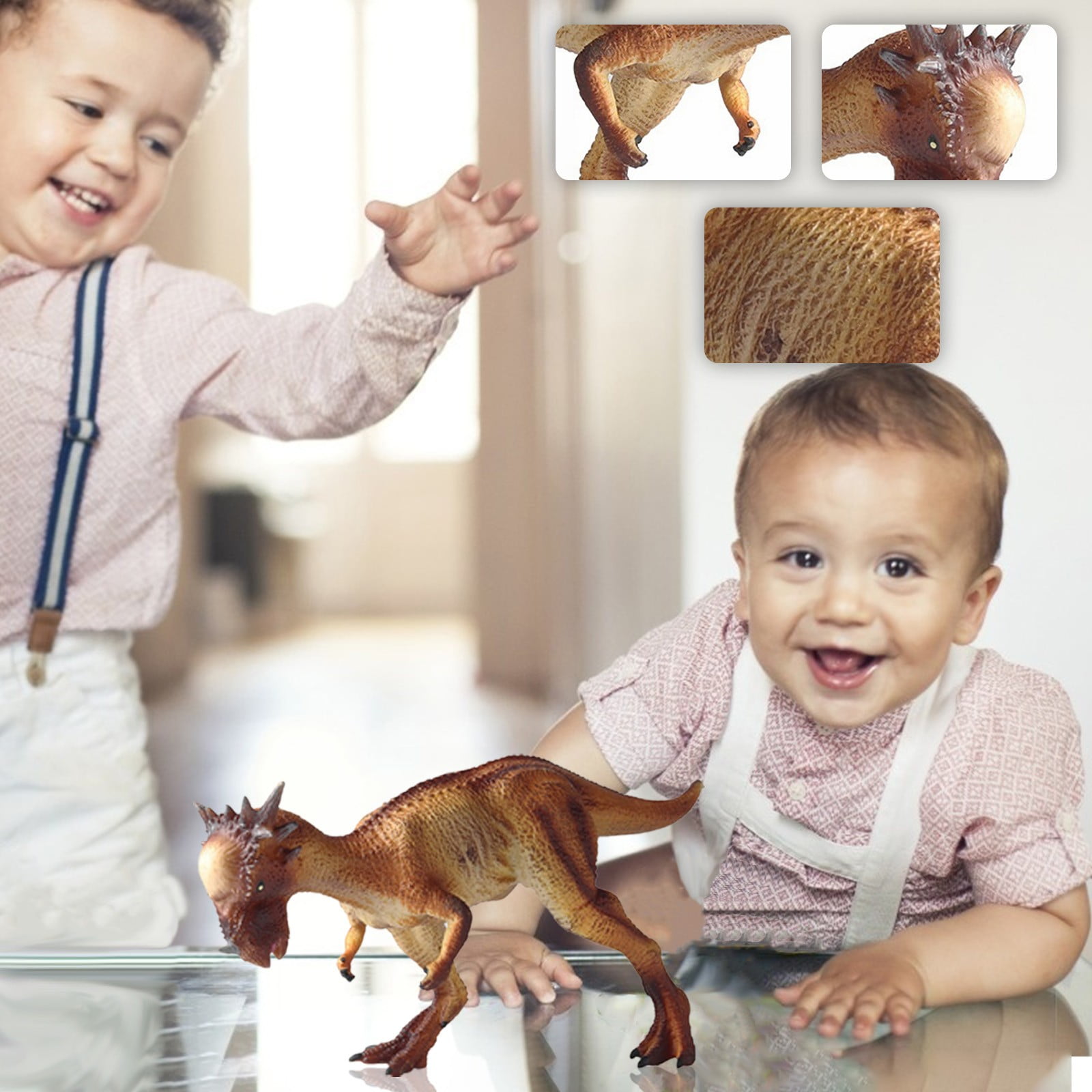 Great Summer Deals ! Rucky Toys Under 5 Boy Gift Dinosaur Model Solid