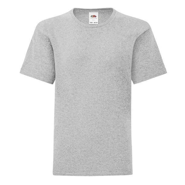 Fruit of the Loom - Camiseta de manga corta ajustada modelo Lady-Fit Original para mujer (Gris)