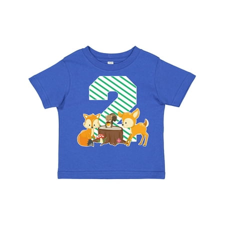 

Inktastic Two Years Old with Woodland Animals Gift Toddler Boy or Toddler Girl T-Shirt