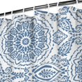 thumbnail image 4 of Extra Long Boho Shower Curtain 72x84 Inches - Vintage Floral & Tropical Leaves Pattern, Waterproof Bohemian Bathroom Decor with 12 Hooks, Tribal Rustic Style, 4 of 5