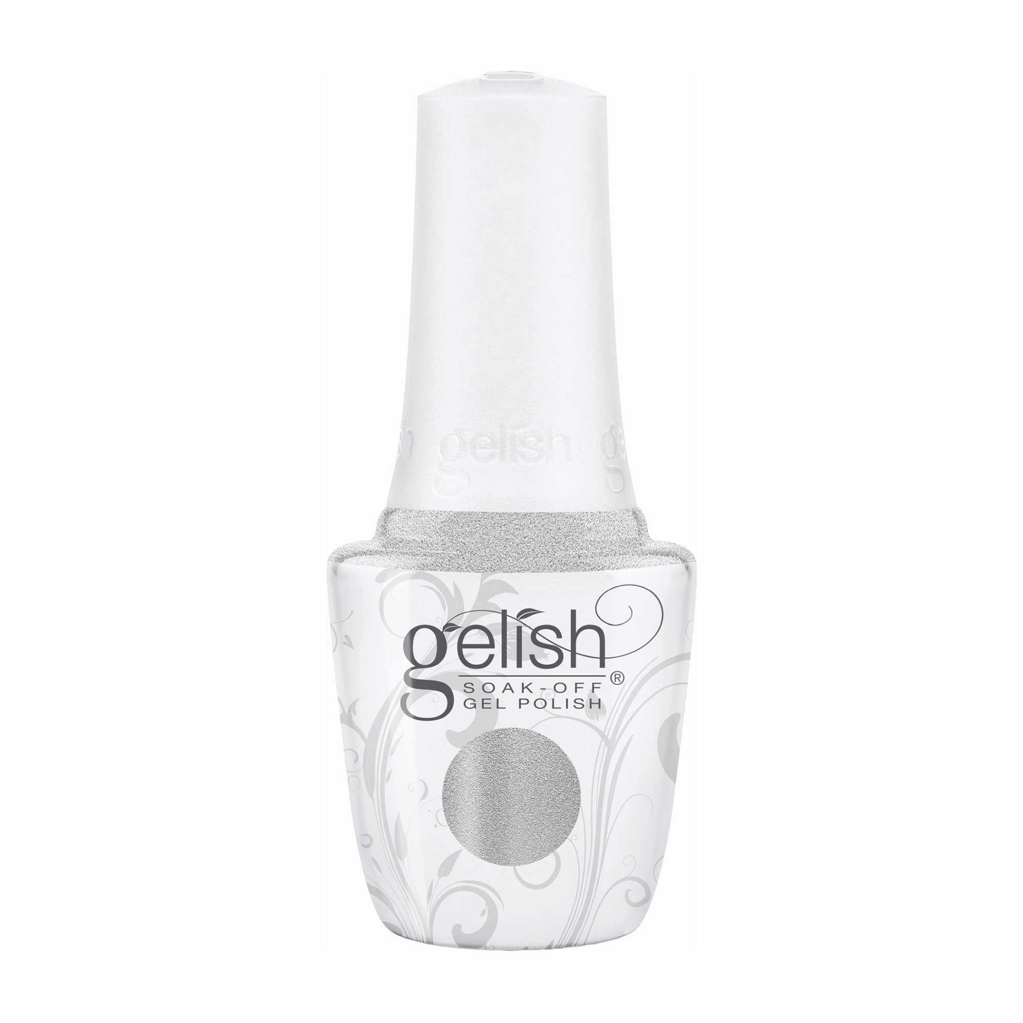 Gelish 18G Plus LED Light with Silver Metallic Soak-Off Gel Polish + Top and Base Coats