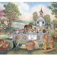 thumbnail image 2 of Unknown 21x20 Gold Ornate Wood Framed with Double Matting Museum Art Print Titled - Rummage Sale, 2 of 4