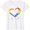White, variant on Butterfly Heart Rainbow Love Is Love LGBT Lesbian Pride T-Shirt