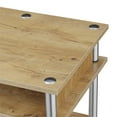 thumbnail image 5 of Pemberly Row No Tools Student Desk with Shelves in Light Oak Wood Finish, 5 of 7
