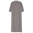 thumbnail image 5 of Aboser Womens Zip Up Nightgown Fashion Striped Print Sleepwer Casual Zipper Front House Robes Loose Square Neck Housecoat Loose Long Sleeve Loungewear with Pockets, 5 of 5