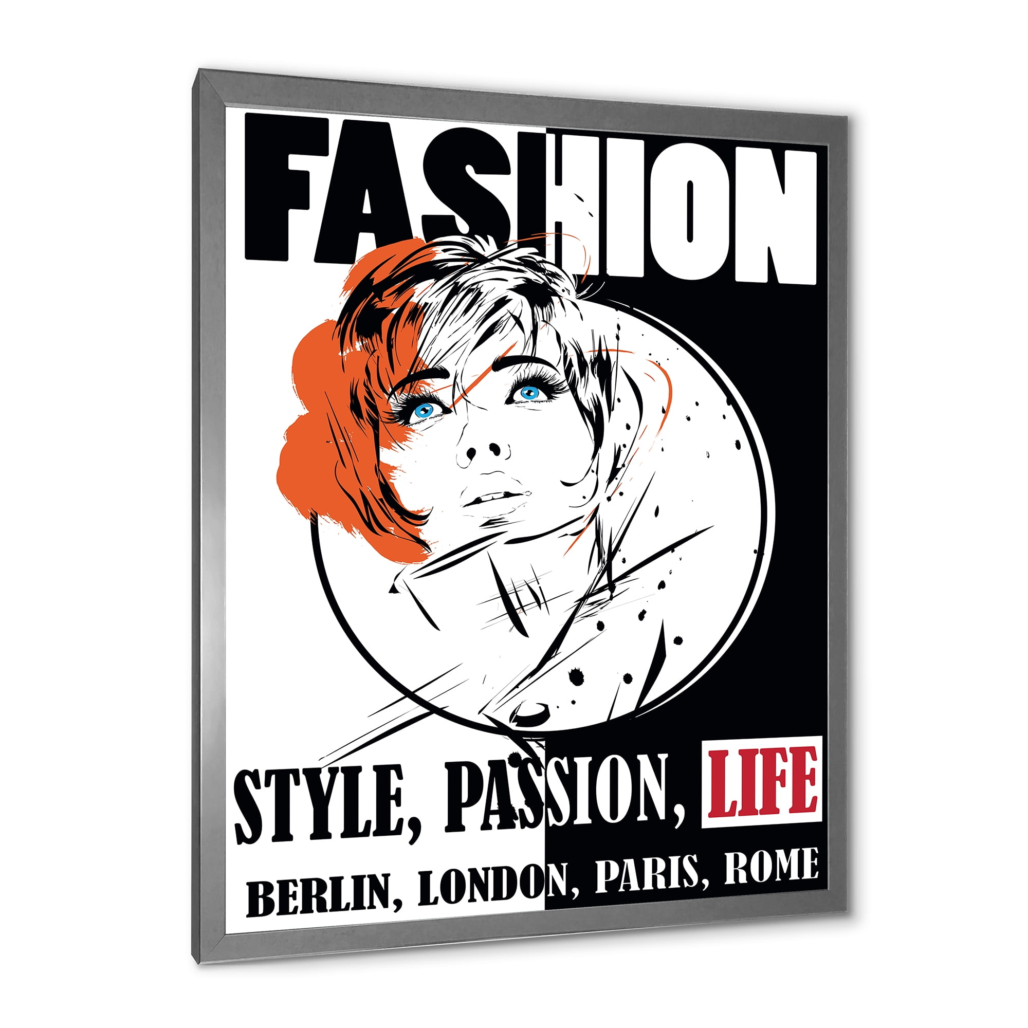 Designart 'Style Passion Life Fashion Woman IV' Vintage Framed Art Print