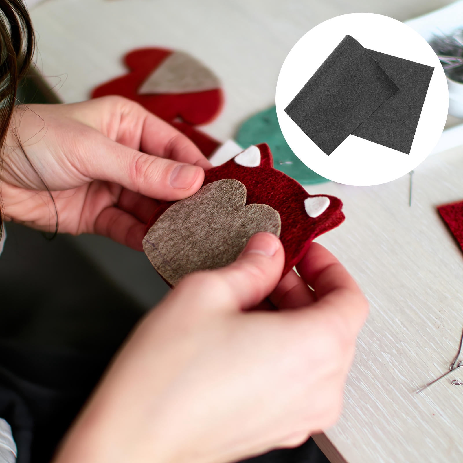 OUNONA Grey Non-Woven Felt Fabric 3mm Thick for Sewing, Quilting, Crafts, Projects and Uses