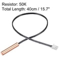 thumbnail image 2 of 2 Pcs 50K NTC Thermistor Probe 15.7 Inch Copper Temperature Temp Sensor, 2 of 3