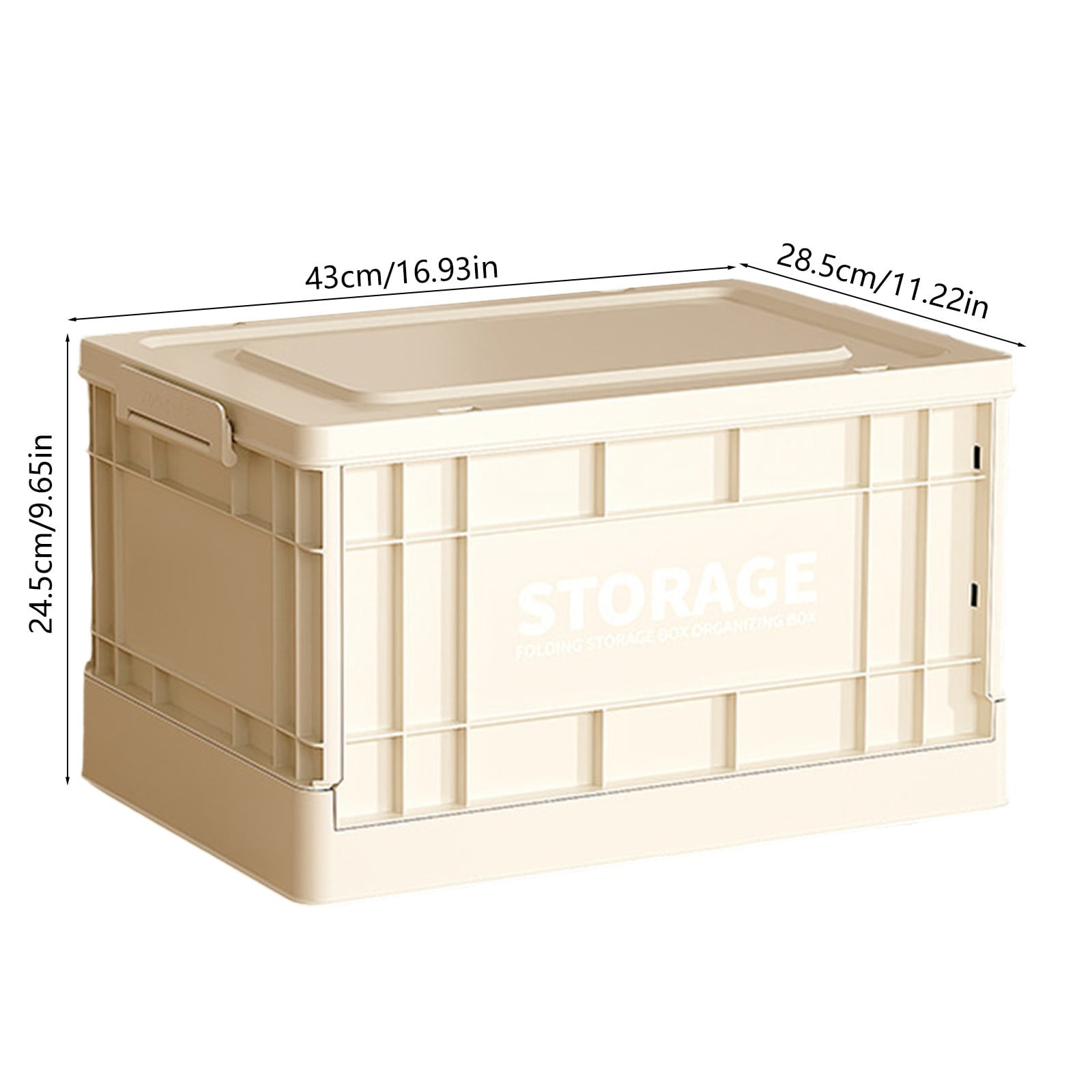 Home Organization - Large Clothes Storage Box Foldable Plastic Organizer Bin Home Wardrobe Storage Container Toy And Garment Storage Box Storage Trunks
