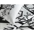 thumbnail image 4 of Ambesonne Halloween Quilted Bedspread Set 3 Pcs, Flying Witch, Queen Size, Black White, 4 of 5