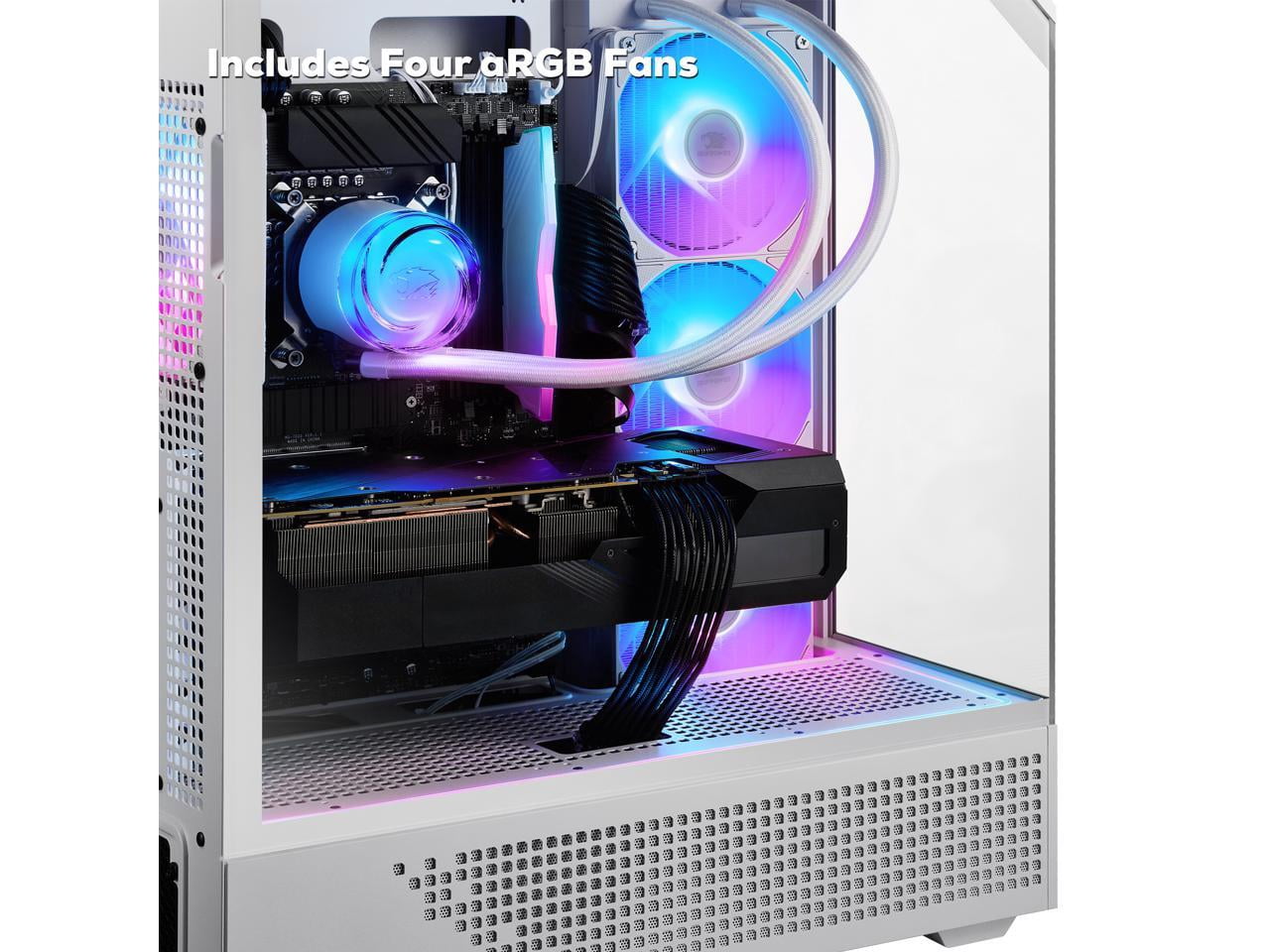 iBUYPOWER Element 9 White Gaming PC Desktop - AMD Ryzen 7 7800X3D - NVIDIA GeForce RTX 5070Ti 16GB - 32GB DDR5 RGB - 1TB NVMe SSD - EWA7N57T01