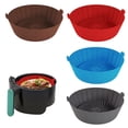 thumbnail image 2 of 1Pc Fryer Grill Pan - Reusable Silicone Liner, Thickened Fryer Baking Pan, Non-Stick Fryer Accessories for Home Kitchen, 2 of 8