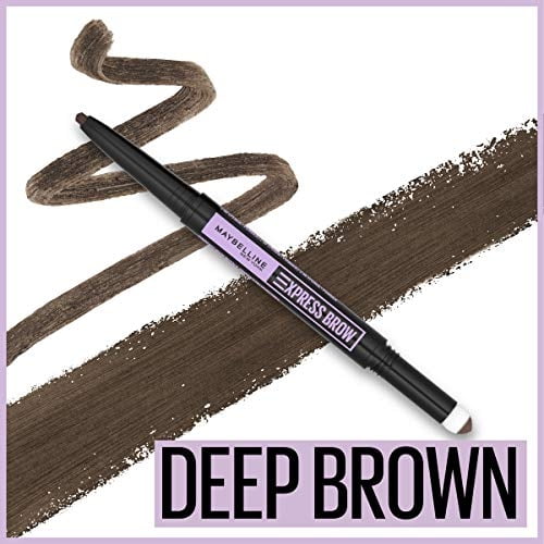 Maquillaje de Cejas 2 en 1 de Maybelline Nueva York, (Pencil+Polvo), Marrón Oscuro