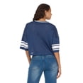 thumbnail image 6 of Forever 21 Women’s Mesh Cropped Boxy Football Tee, XS-XL, 6 of 6