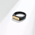 thumbnail image 6 of 3.9mm Wood Inlay Band Men Women's Stainless Steel Black/Gold/Silver Ring Sz 7-12, 6 of 7
