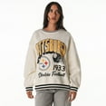 thumbnail image 3 of Women's The Wild Collective Cream Pittsburgh Steelers Oversized Vintage French Terry Sweatshirt, 3 of 3