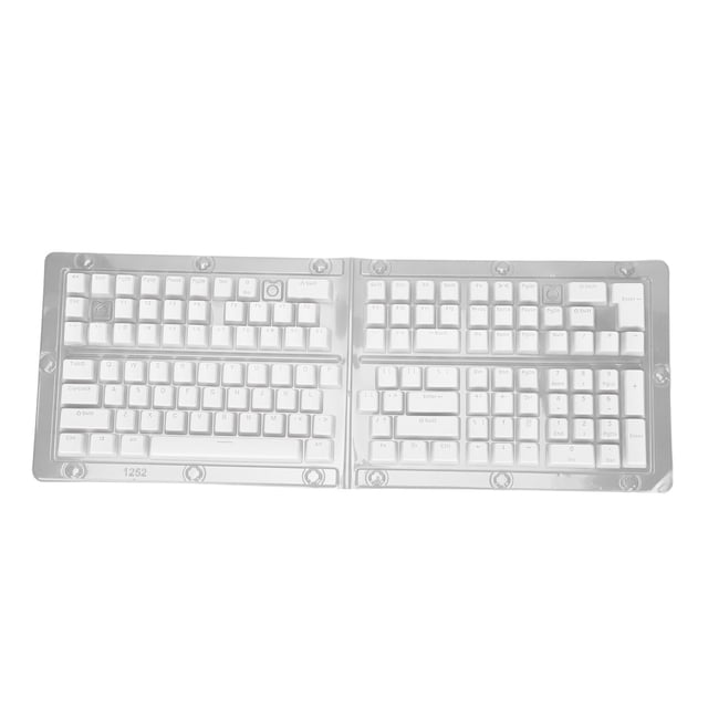 Teclas de teclado 129 teclas Pudín Transparente OEM Altura PBT Moldeo por inyección de dos colores Teclas de teclado DIY Blanco