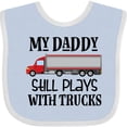 thumbnail image 3 of Inktastic Daddy Still Plays with Trucks Boys Baby Bib, 3 of 4