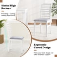 thumbnail image 5 of Giantex 2-Piece Wooden Dining Chair Set, Mid-Century Modern Chairs w/ Padded Seat High Curved Back, White, 5 of 9