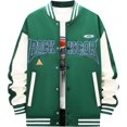 thumbnail image 1 of GHSDFBB Baseball Jackets Letter Print Men's Streetwear Tops Patchwork Style, 1 of 3
