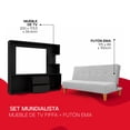 thumbnail image 3 of Set Mundi 24/7, sofa cama Ema + mueblbe de tv y entretenimiento Goal, 3 of 7
