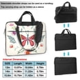thumbnail image 6 of YFYANG 14 inch Universal Laptop Bag Oxford Cloth Laptop Sleeve, Multi-functional Spring Butterfly Flower Doodle Notebook Computer Messenger Bag Handbag, 6 of 8