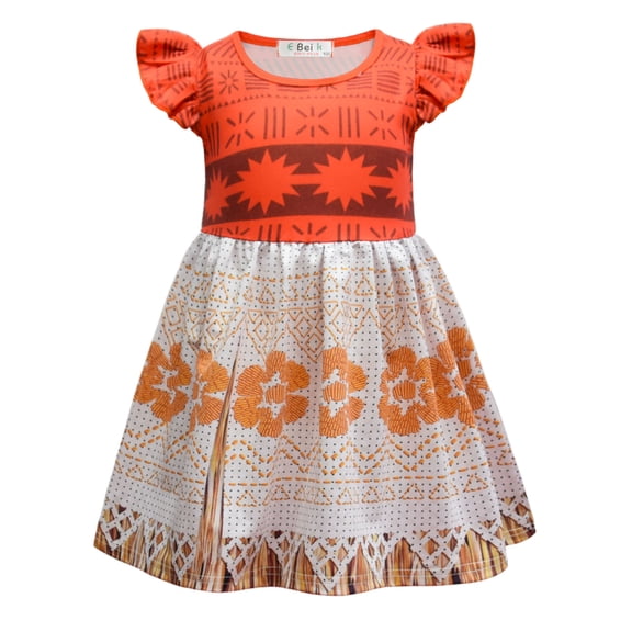 Girls Ocean Princess Cartoon Costume for Halloween Dress Up