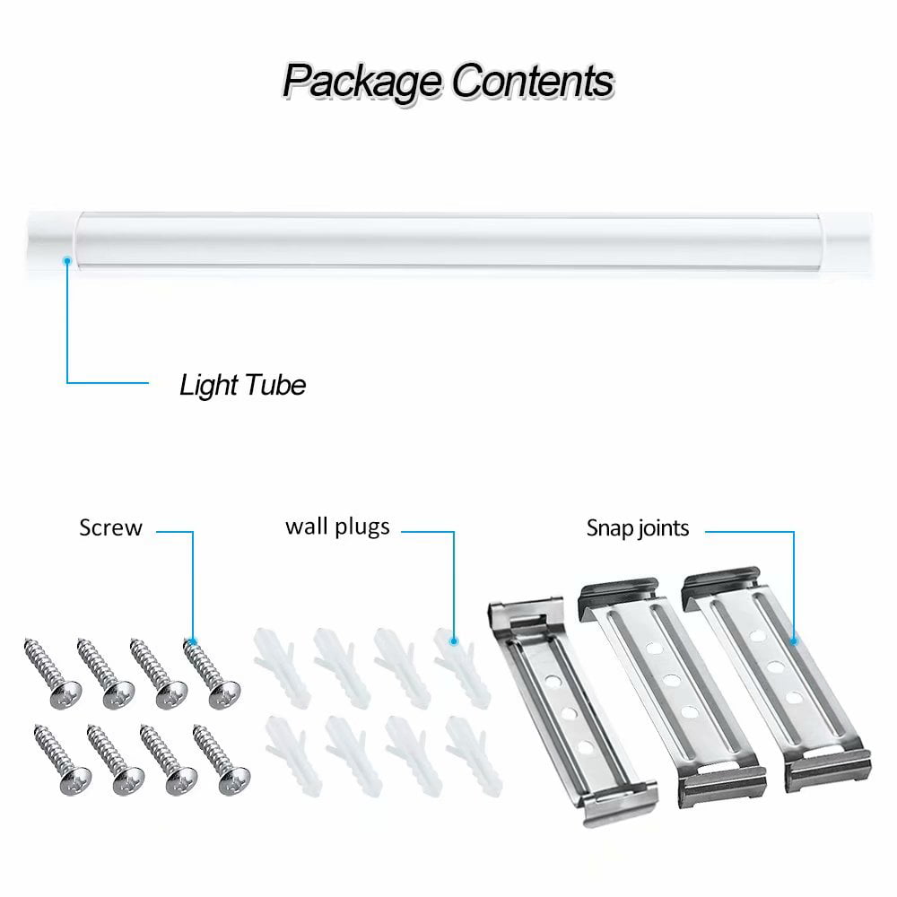 1FT 2FT 3FT 4FT LED Linear Batten Tube Light Bar Wall/Ceiling Mount Lamp Fixture 