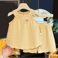 thumbnail image 2 of Tween Girls 11-13T 2PC Summer Outfit Set Fashion Cute Tank Top + Casual Shorts Gibobby,11-12 Years,Yellow, 2 of 9