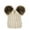 Beige, variant on Toddler Knitted Wool Cap Double Cap Cap Plush Hat Brimmed Hat Child