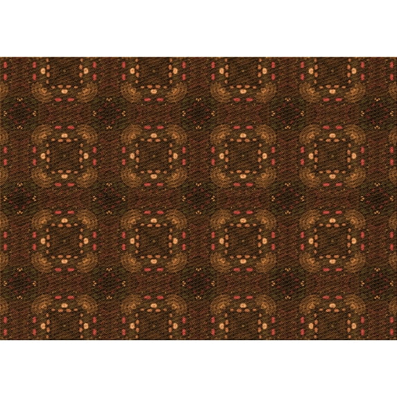 Ahgly Company Indoor Rectangle Patterned Mahogany Brown Area Rugs, 2' x 5'