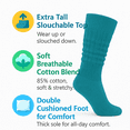 thumbnail image 4 of Women’s Cotton Slouch Socks Extra Long Scrunch Knee-High Boot Socks 1 Pair - Capri, 4 of 10